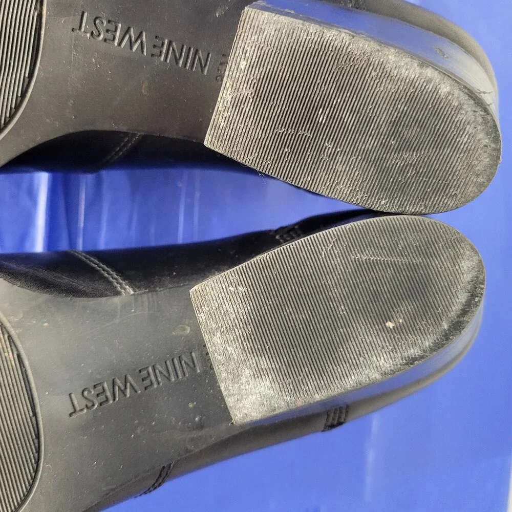 Nine West Leather Western Ankle Booties Size 8.5 - Picture 11 of 14